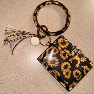 Sunflower bangle keychain wallet